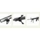 ACM Adjustable bipod for hand guards - black